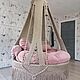 Подвесное кресло макраме. Гамаки. Ирина Мосина (macrame-soul). Интернет-магазин Ярмарка Мастеров.  Фото №2