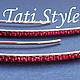 Серьги-продевки c малиновой шпинелью ,,THREADS,,. Серьги-продевки. Tati Style. Ярмарка Мастеров.  Фото №5