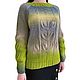 Women's Spring jumper, sheep wool sectional, leaf pattern. Jumpers. SIBERIA COOL (knitting & painting) (Siberia-Cool). Online shopping on My Livemaster.  Фото №2