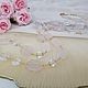Длинные бусы из розового кварца и горного хрусталя «Camellia». Бусы. Olga Kokina_jewelry. Интернет-магазин Ярмарка Мастеров.  Фото №2
