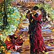 Oil painting with autumn. Autumn picture of a couple in love in the forest. Pictures. Zabaikalie. Online shopping on My Livemaster.  Фото №2