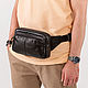 Bolso de cintura de cuero para hombre 'Oscar' (Negro), Waist Bag, Yaroslavl,  Фото №1