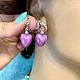 Серьги сердечки. Серьги классические. Elena Moonlight Jewelry. Ярмарка Мастеров.  Фото №4