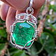 emerald necklace emerald pendant emerald jewelry. Pendants. theamulet. My Livemaster. Фото №6