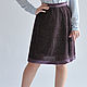 Order skirt purple knitted jersey with lurex. Skirt Priority (yubkizakaz). Livemaster. . Skirts Фото №3