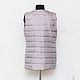 Order Quilted Pearl grey vest, natural silk. EverSpring. Dresses and coats.. Livemaster. . Vests Фото №3