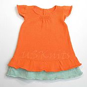 Одежда детская handmade. Livemaster - original item Knitted summer baby dress-cotton sundress. Handmade.