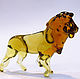 Interior stained glass sculpture - Brave lion, Figurines, Moscow,  Фото №1
