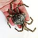 Order SPIDER GREY. Brooch made of Japanese glass seed beads. Elena Borkova (divelen). Livemaster. . Brooches Фото №3