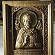 Carved icon of Nicholas the Wonderworker, solid oak. Icons. SOFIWOOD. Online shopping on My Livemaster.  Фото №2