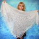 White hand knit shawl,Lace bridal cape,Russian shawl №3, Shawls, Tashkent,  Фото №1