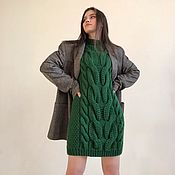 Одежда handmade. Livemaster - original item dresses: Handmade knitted grass-colored dress to order. Handmade.
