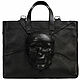 Сумка шоппер кожаная - Black skull mini(0083/2) DAGON, Сумка-шоппер, Санкт-Петербург,  Фото №1
