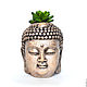 Buddha planters for cacti and succulents pot Head Buddha, Pots1, Azov,  Фото №1