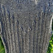 Zig-zag knitted pullover