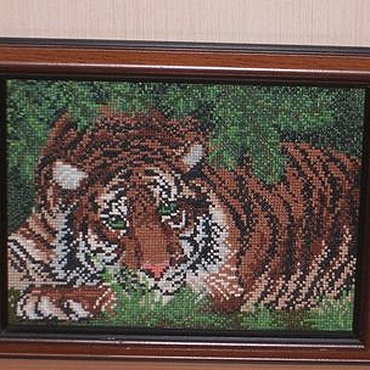 Картины и панно ручной работы. Ярмарка Мастеров - ручная работа Тигр. Handmade.