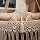 Подвесное кресло. Качели садовые. Оксана Макраме узелочки (macrame-uzelochki). Ярмарка Мастеров.  Фото №5