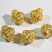 Материалы для творчества handmade. Livemaster - original item Beads Nepal gilding. pcs. Handmade.