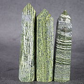 Фен-шуй и эзотерика handmade. Livemaster - original item Obelisk Shaped Crystal Natural Green Jasper Zebra. Handmade.
