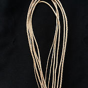 Украшения handmade. Livemaster - original item Gaitan silk cord Pearl beige Seashell without lock 60cm. Handmade.