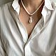 Чокер из жемчуга и серебра. Серьги-кольца. 4NADYA Jewelry. Ярмарка Мастеров.  Фото №7