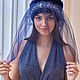 Turban hat hijab of blue velvet with veil. Turban. TURBAN SVS. Online shopping on My Livemaster.  Фото №2
