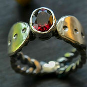 Украшения handmade. Livemaster - original item Ring silver natural stone, silver ring with garnet. Handmade.