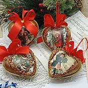 Сувениры и подарки handmade. Livemaster - original item Christmas Tree Toys Retro Style Red. Handmade.