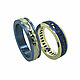 Wedding rings 'Sapphirium' sapphires, gold, titanium, Wedding rings, Moscow,  Фото №1