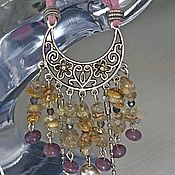 Украшения handmade. Livemaster - original item Boho necklace with rutile quartz, iolite 