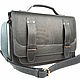 Leather briefcase 'French' black. Brief case. Russian leather Guild. Online shopping on My Livemaster.  Фото №2