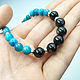 Bright bracelet composed of hypersthene and Apatite, Bead bracelet, Moscow,  Фото №1