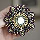 Bright brooch 'Star' soutache and beading techniques. Brooches. VeninnaS (  Avtorskie aksessuary). Ярмарка Мастеров.  Фото №4