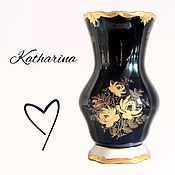 Винтаж handmade. Livemaster - original item Vase, porcelain, cobalt, Katarina, Weimar, Germany.. Handmade.