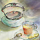 watercolor. Tea with lemon. Pictures. ArtShipilina. Online shopping on My Livemaster.  Фото №2
