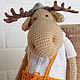 crochet, knit toy moose, moose toy moose crochet moose knitted, crocheted elk, moose clothing, teddyzveri, elk, elk crochet
