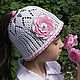 Summer cap for girls 'Tea rose', Caps, Mogilev-Podolsky,  Фото №1