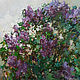 Blooming purple lilacs Original oil painting 90 x 90 cm, Pictures, Anapa,  Фото №1