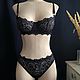 Бюстгальтер-балконет+трусики из кружева. Комплекты белья. Yanovytska lingerie ( Богдана). Интернет-магазин Ярмарка Мастеров.  Фото №2
