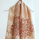 batik bufanda 'Visionaria' 172H48, natural. la seda. Scarves. Handpainted silk by Ludmila Kuchina. Ярмарка Мастеров.  Фото №5