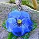 Pendant Pansy lampwork. Pendants. Lyudmila DemidoVa jewelry from glas. Online shopping on My Livemaster.  Фото №2