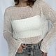 Заказать Паутинка из хлопка с микропайетками. tendre_knit. Ярмарка Мастеров. . Джемперы Фото №3