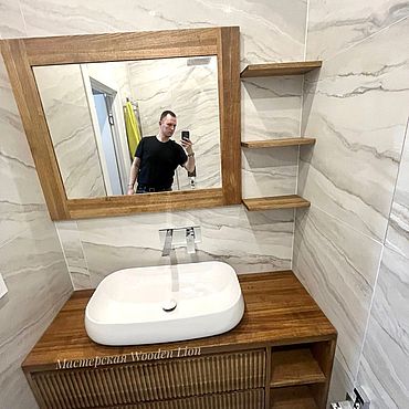 Мебель ручной работы. Ярмарка Мастеров - ручная работа Мебель для ванной из массива. Handmade.