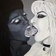  Чёрно-Белая Любовь - Полиптих Interracial Love. Картины. ART: Vera Lee Raven. Ярмарка Мастеров.  Фото №4
