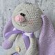 Вязаная игрушка кролик, подарок ребенку, на день рождения. Амигуруми куклы и игрушки. МЭРИДЖЕЙН. Ярмарка Мастеров.  Фото №4