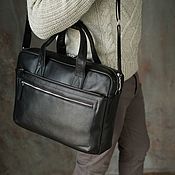 Сумки и аксессуары handmade. Livemaster - original item Men`s business leather bag 