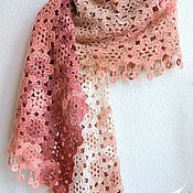 Аксессуары handmade. Livemaster - original item Shawl openwork stole for winter spring large scarf with tassels Gift. Handmade.