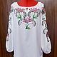 Women's embroidered blouse 'Anemones' LR3-265, Blouses, Temryuk,  Фото №1