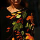 Чёрное женское вязаное шерстяное платье на осень с вышивкой, Платья, Мурсия,  Фото №1