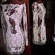 вариант белого платья из ткани с вышивкой